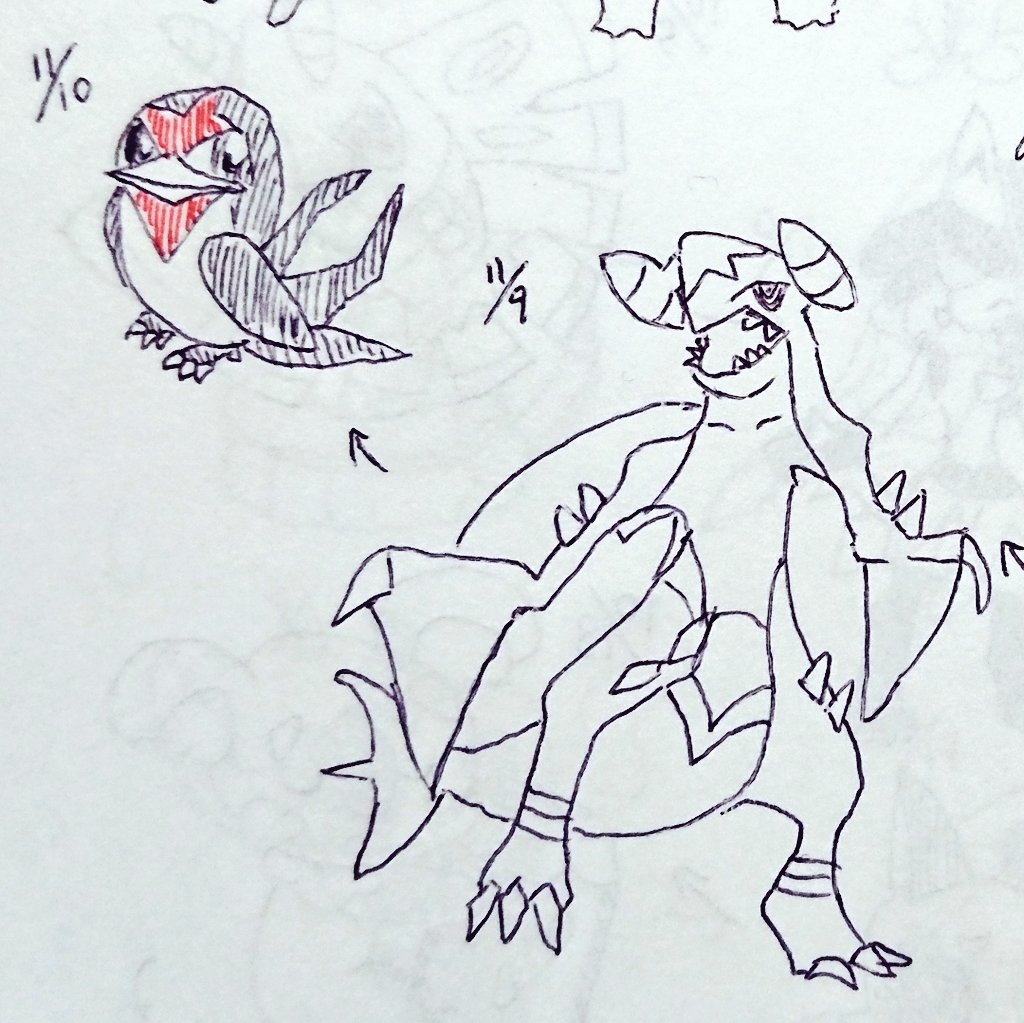ひので ひのでの一人ポケモン絵しりとり 100日目 ガブリアス ス から始まるポケモン 記念すべき100体目 T Co Begr9xksuo Twitter