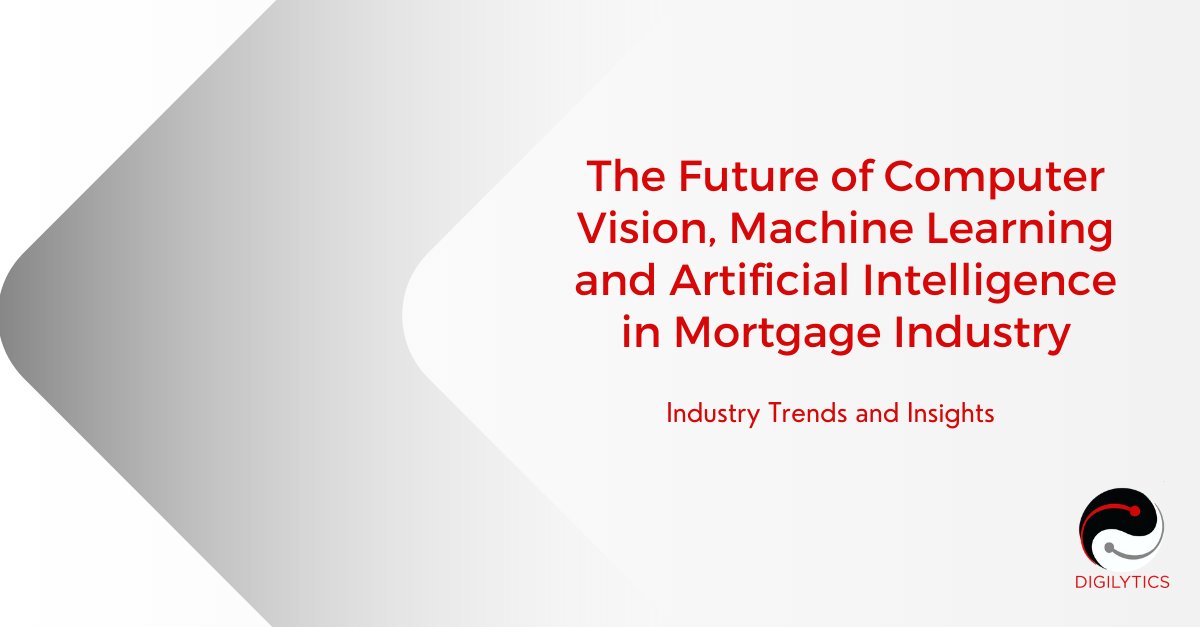 digilytics_ai's tweet photo. How will #artificialintelligence, #machinelearning and #computervision affect the #mortgage industry? Read our latest blog post to know more https://t.co/5v0g2hjFCz
#mortgagelending #ai #artificialintelligenceai #intelligentdigital #insights #trends #startup #latestonstartup https://t.co/aAa73X4VGY