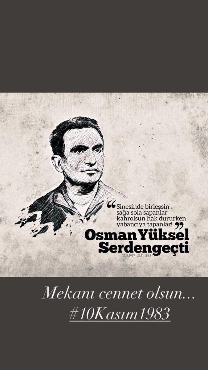 #OsmanYükselSerdengeçti
Mekanı cennet olsun