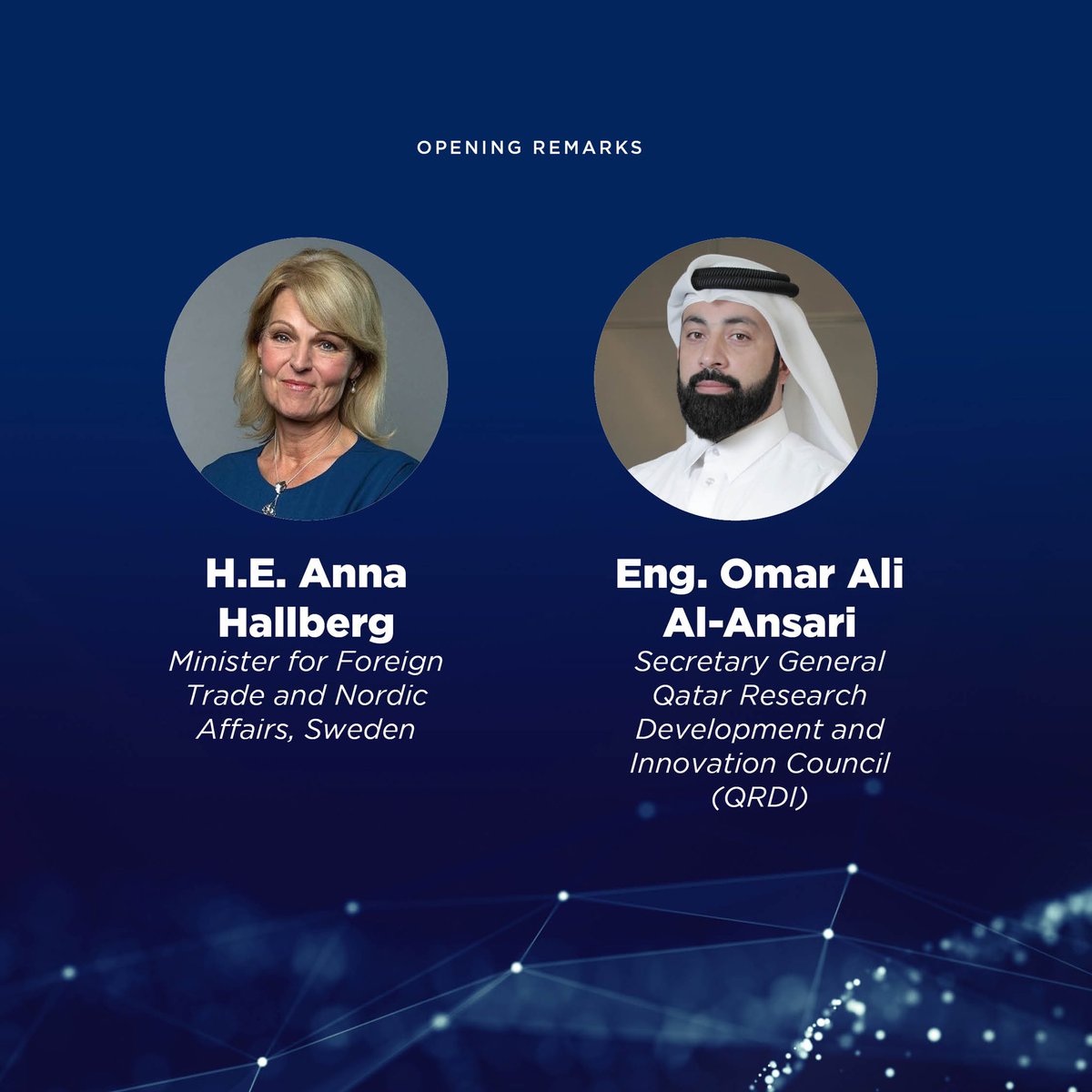 SwedenInQatar's tweet photo. Renowned experts from the public sector, academia & the corporate sector in AI from 🇶🇦 & 🇸🇪 shared their know-how, current research focus, and future applications of AI at our interactive hybrid webinar, with QFRDI as main partner. @QF #swedeninaqatar #AI #MOPH #QRDI #Swemfa https://t.co/d0DXcnbXiE