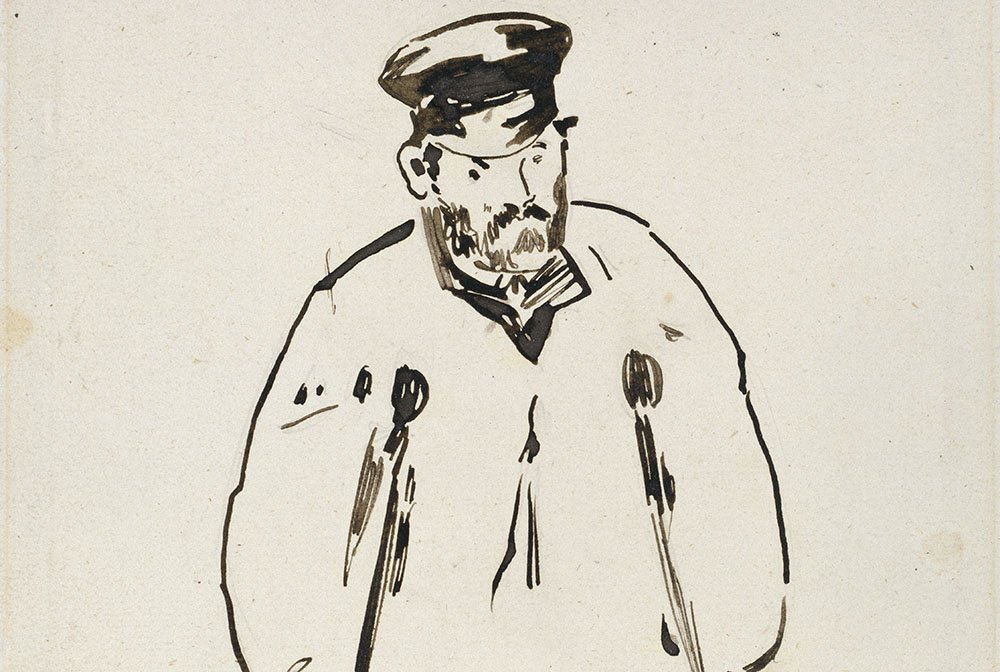 AshmoleanMuseum's tweet image. Detail of a drawing by Édouard Manet which features a strong moustache for #Movember. Graphite with reed pen and black ink on fine-textured white paper, 1832 – 1883 #Tashmolean