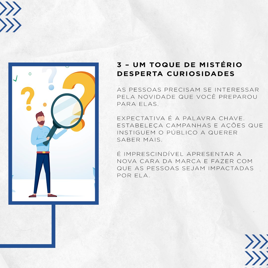 b2_make's tweet photo. O rebranding é a estratégia de marketing que uma empresa pode adotar para alterar seu logotipo, identidade visual e denominação.

Separamos 3 dicas importantes. Arraste para o lado e confira.
.
.
#marketing #propaganda #marketingdigital #tecnologia #b2make #designtips #rebrand https://t.co/m692Dq356I