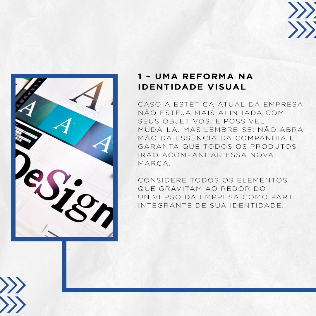 b2_make's tweet photo. O rebranding é a estratégia de marketing que uma empresa pode adotar para alterar seu logotipo, identidade visual e denominação.

Separamos 3 dicas importantes. Arraste para o lado e confira.
.
.
#marketing #propaganda #marketingdigital #tecnologia #b2make #designtips #rebrand https://t.co/m692Dq356I