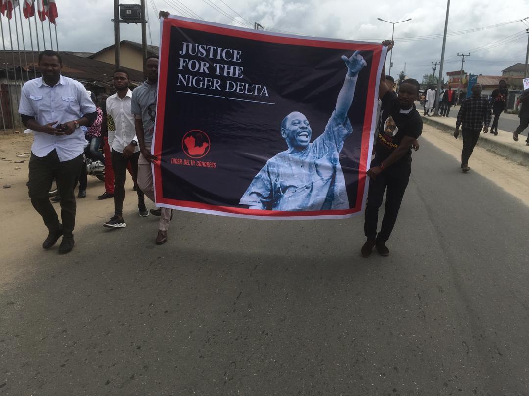 The Niger Delta Congress joins our Ogoni brothers and sisters in asking for justice. Justice for the Ogoni people, and justice for the Niger Delta. May the sacrifices of the Ogoni 9 never be in vain. #RememberSaroWiwa #Ogoni9 #NigerDeltaCongress