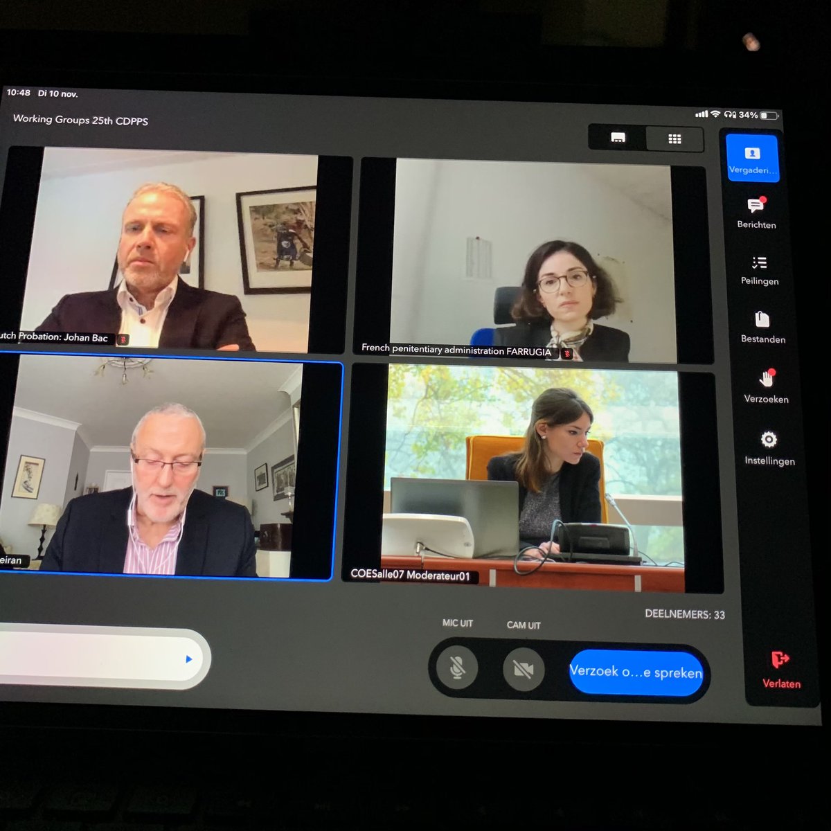 Encouraging workshop by @Johan_Bac from <a href="/ReclasseringNL/">Reclassering Nederland</a> on turning COVID-19 challenges into opportunities and not forgetting the hard work and needs of all probation workers. #respect 

25th COE (video)Conference of Directors of #Prison and #Probation 

coe.int/en/web/prison/…