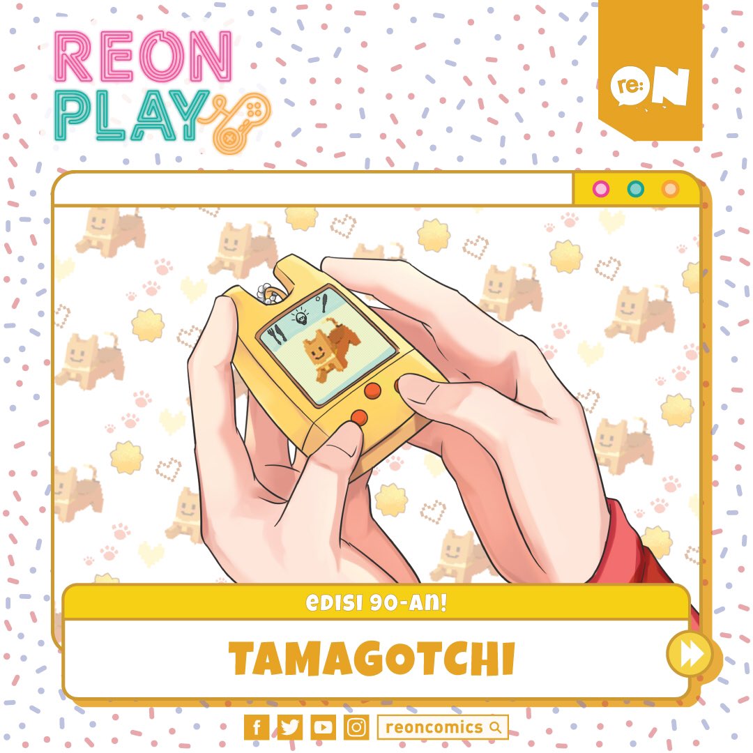 reoncomics's tweet photo. Reonites! Kali ini kita akan bahas permainan Tamagotchi yang hits banget di tahun 90-an, nih! Siapa nih yang pernah main permainan ini? Ceritain, dong!
Sampai ketemu di #REONPLAY edisi 90-an berikutnya, ya!
#permainan90an #tamagotchi https://t.co/7byK8OBTzC