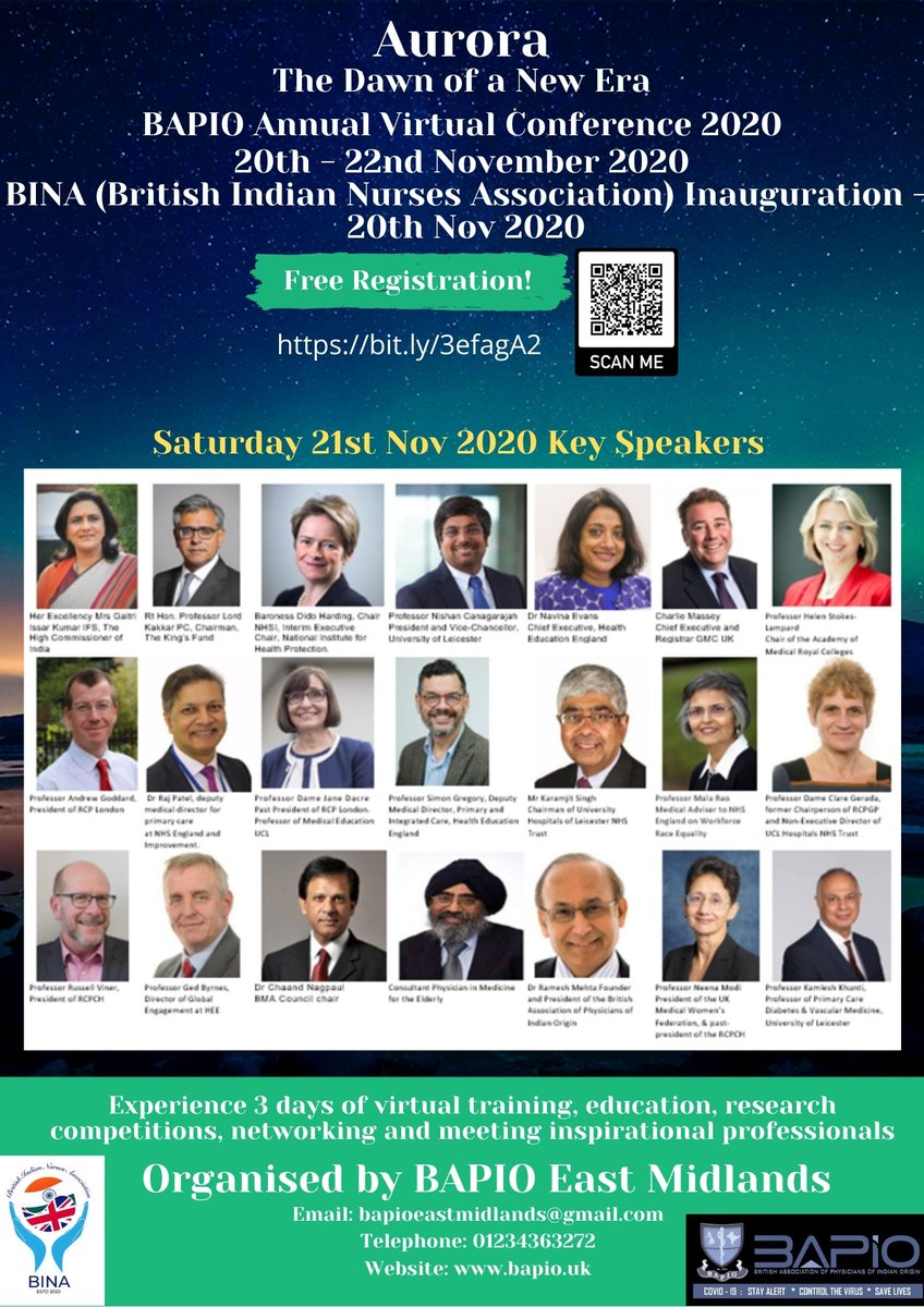 # Aurora - The Dawn of a New Era #BINA Inauguration 

<a href="/BAPIOUK/">BAPIO</a> <a href="/BINA_UK/">BINA (British Indian Nurses Association)</a> <a href="/HCI_London/">India in the UK</a> @NHS_HealthEdEng <a href="/uniofleicester/">University of Leicester</a> <a href="/gmcuk/">GMC</a> <a href="/RCPLondon/">RCP</a> <a href="/TheBMA/">The BMA</a> <a href="/RCPCHtweets/">RCPCH</a> <a href="/didoharding/">dido harding</a> <a href="/NavinaEvans/">Dr Navina Evans</a> <a href="/RaoMala/">Mala Rao</a> <a href="/AoMRC/">AoMRC</a> <a href="/Leic_hospital/">Leicester's Hospitals</a> <a href="/BijuCSimon/">Biju Simon</a> @BapioA <a href="/BapiOresearch/">BAPIOresearch</a> <a href="/RameshMehta15/">Ramesh Mehta CBE</a> <a href="/ChitraJoseph2/">Chitra</a>