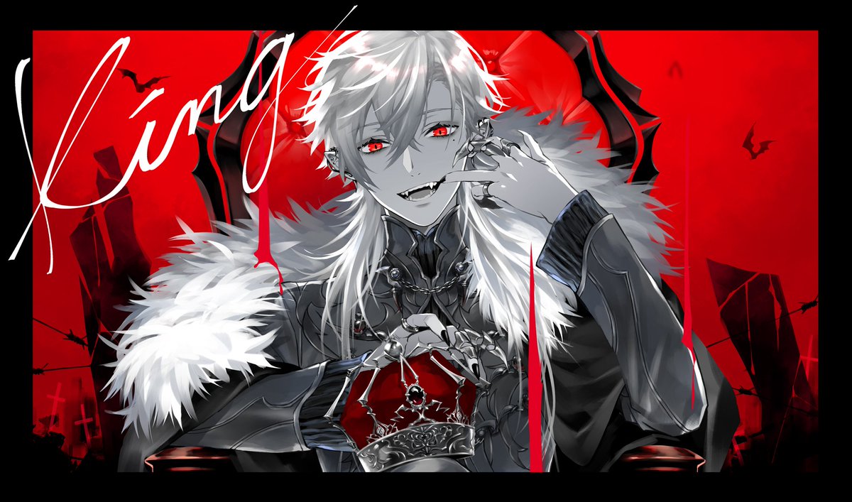 Akke 葛葉さん Vamp Kuzu の King 歌ってみたmv用イラストを描かせていただきました おめでたい日のお手伝いができて光栄です かっこいい歌声をぜひ お誕生日おめでとうございます You Are King T Co Lofusrahfz T Co