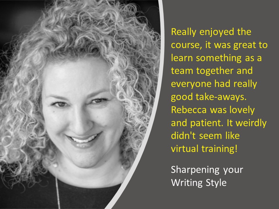 Sharpen your #writing #style with our expert #Training. <a href="/beckybocchetti/">Becky Bocchetti</a>