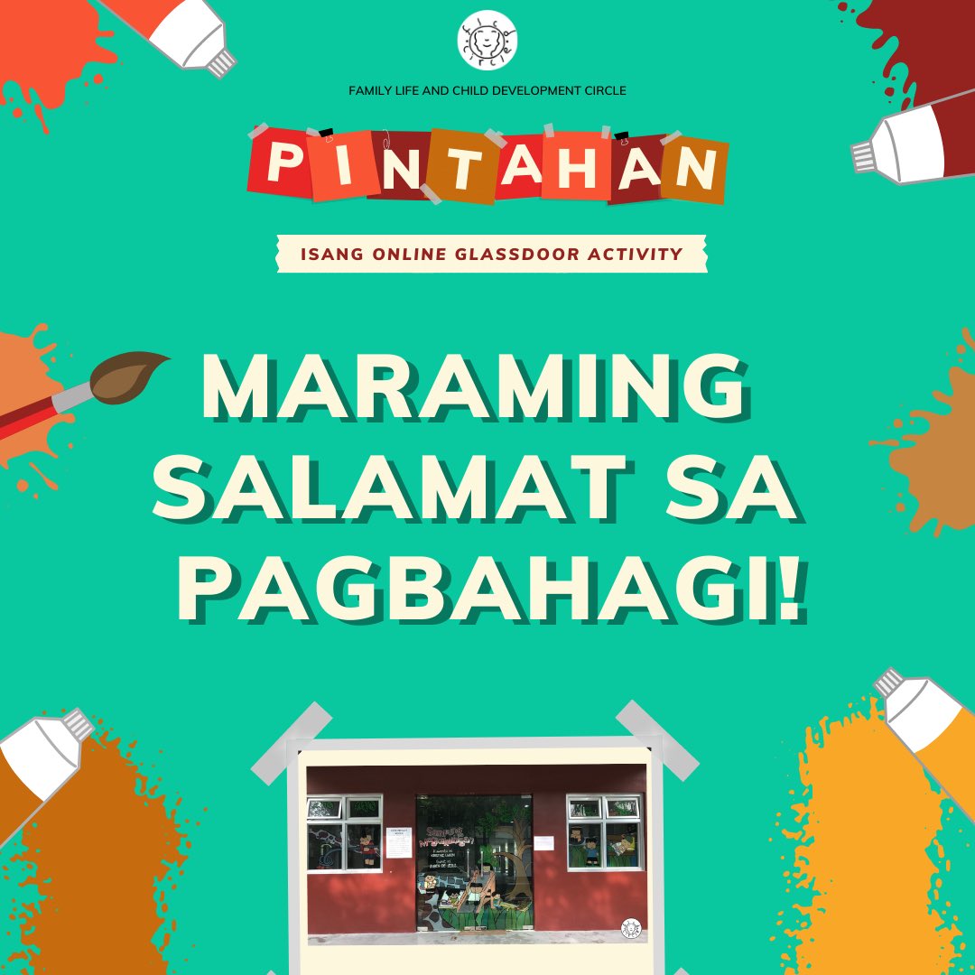 upflcdcircle's tweet photo. Sa pagtatapos ng Pintahan, nais naming pasalamatan ang lahat. Lubos kaming nagagalak na naging parte kayo ng tradisyong ito sa patuloy na pagsulong nating lahat para sa isang mapag-aruga at maka-batang lipunan. Patuloy nating ihayag ang halaga ng pagbasa sa pagkatuto. https://t.co/NG6z65rPbZ