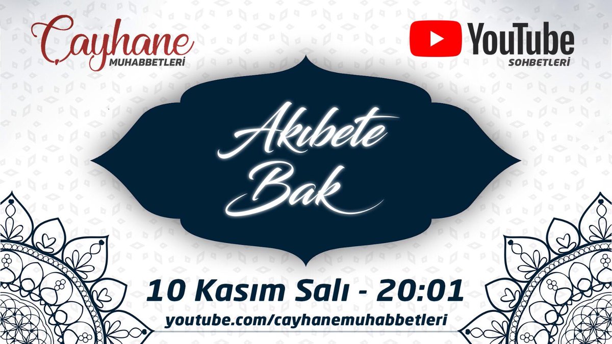 Bugün evlerinize Youtube kanalımız aracılığı ile misafir oluyoruz. Bekleriz efendim.