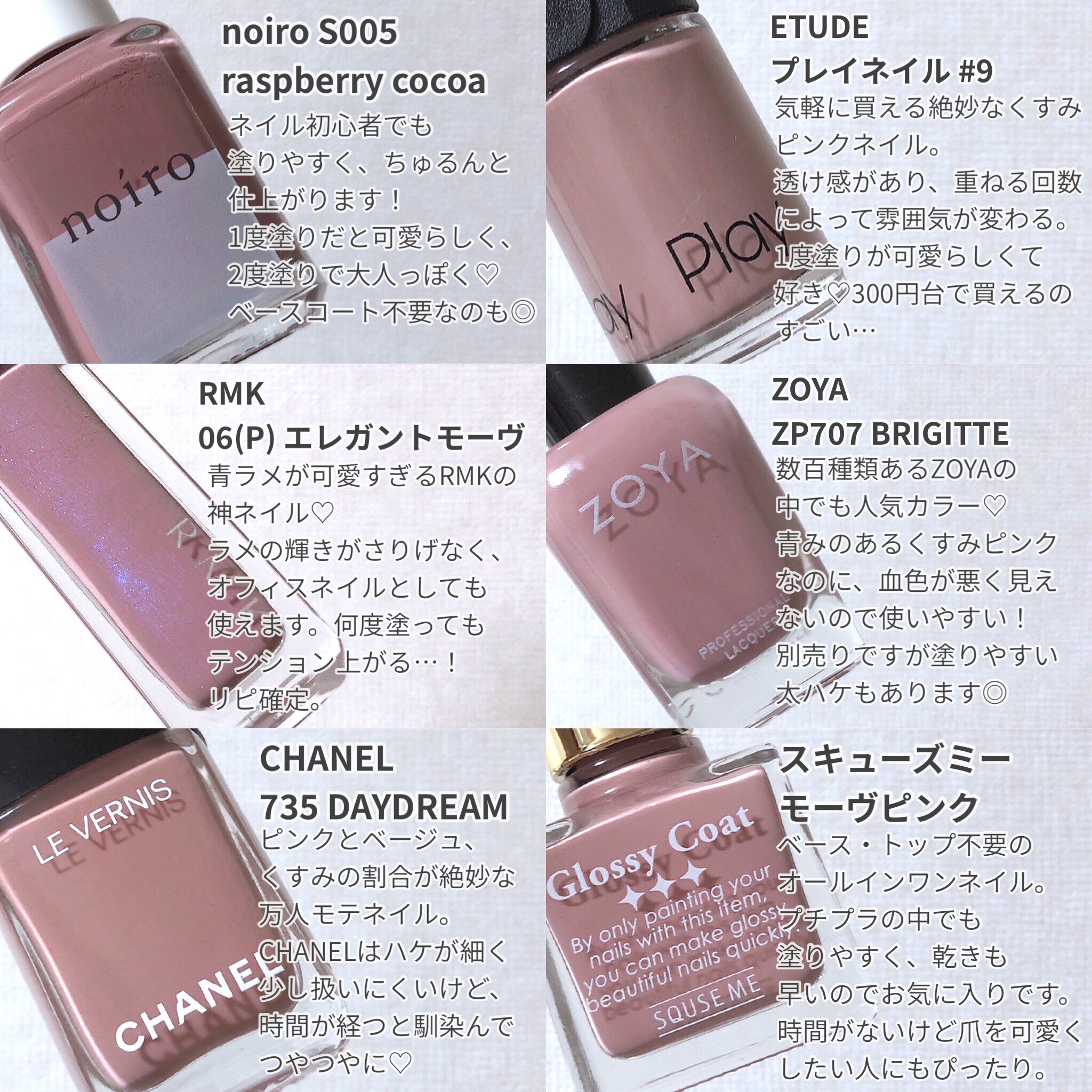 おいも 手が綺麗に見える モーヴ系 くすみピンクネイル6選 300円台で買えるプチプラから 万人モテのデパコス ベース トップコート不要のオールインタイプなど めちゃくちゃ厳選しました どれも使い勝手が良く 大好きなネイルです おいもワン