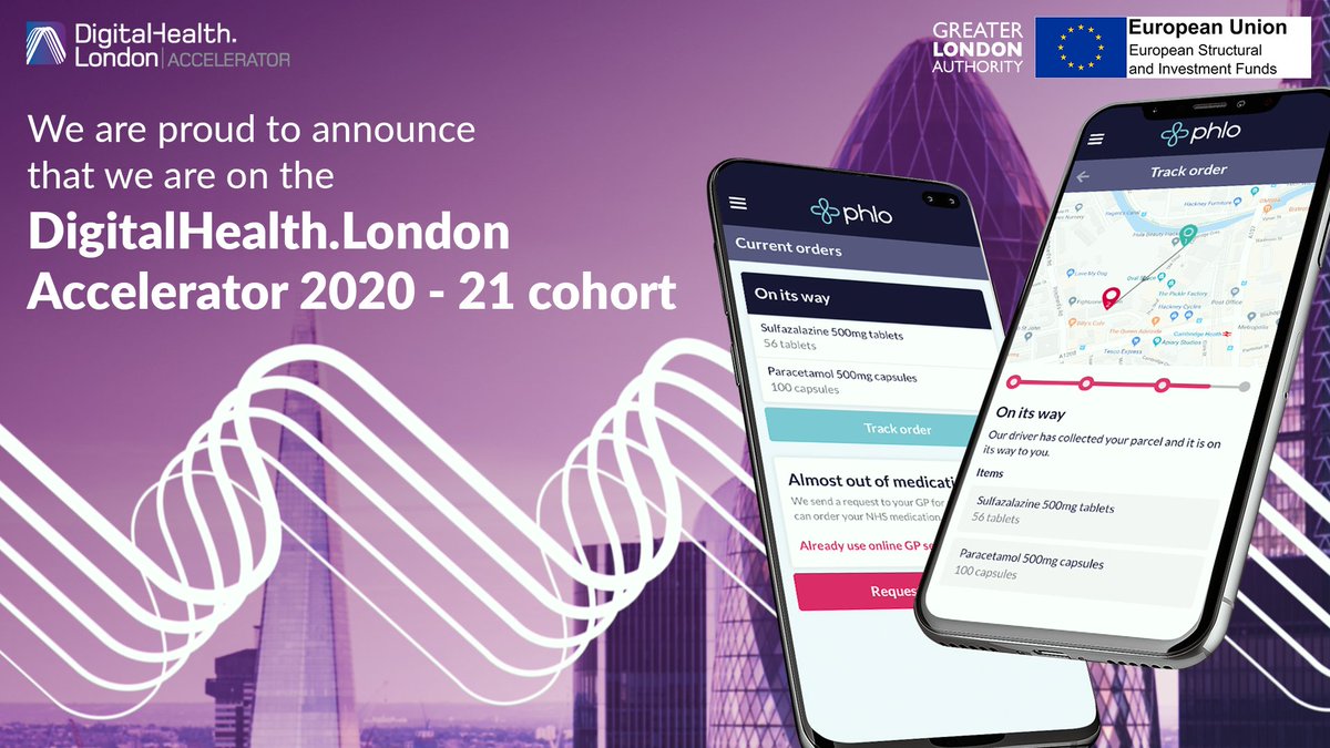 WeArePhlo's tweet photo. Weโre delighted to announce that weโve been accepted on to the @DHealthLDN Accelerator Programme 2020-21 cohort!
Learn more here: https://t.co/GfVrddJ07I
#healthtech #nshx #digitalhealth #phlo #pharmacy #digitalpharmacy #healthcare #DHLAccelerator https://t.co/gTtLkMDI74