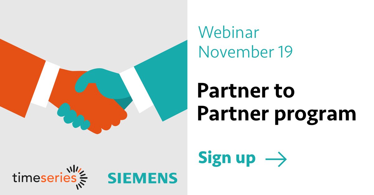 For all <a href="/SiemensPartners/">Siemens Digital Industries Software Partners</a>: Join our #webinar on November 19th about our Partner to Partner program and find out how we can collaborate on bringing the #lowcode platform <a href="/Mendix/">Mendix - Build excellent apps</a> to your customers! timeseries.com/event/webinar-…