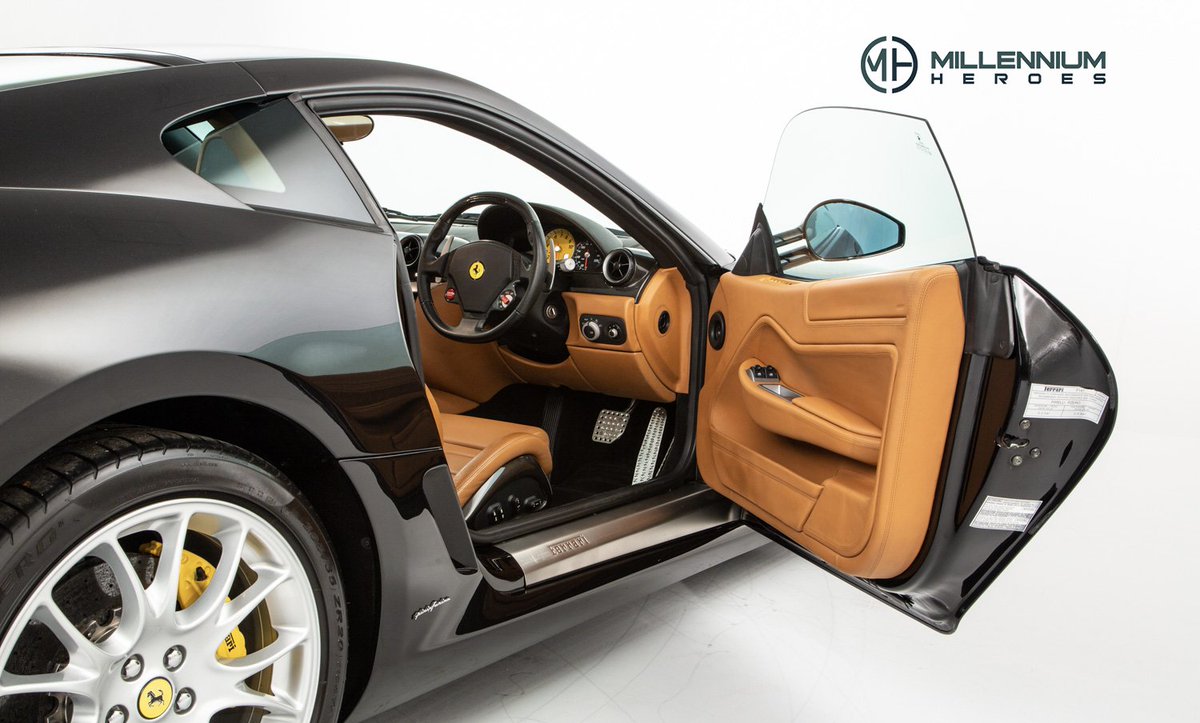 This #Ferrari599 features a quite stunning combination of Cuoio Hide and contrast stitching; a unique specification that features a three tiered dash, leather headliner and luggage shelf: https://t.co/6ZnLaMcLhv https://t.co/38UiwBfVZo