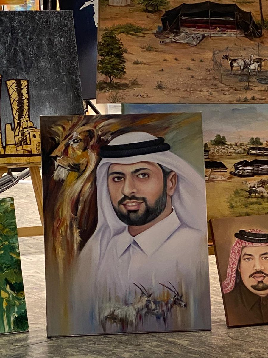 RohanKohli1's tweet photo. Shiekh @varungrover ! I found this portrait in Doha yesterday and felt seeing you there. Share your thoughts, if the picture reaches you. https://t.co/hoKVLqQs3z