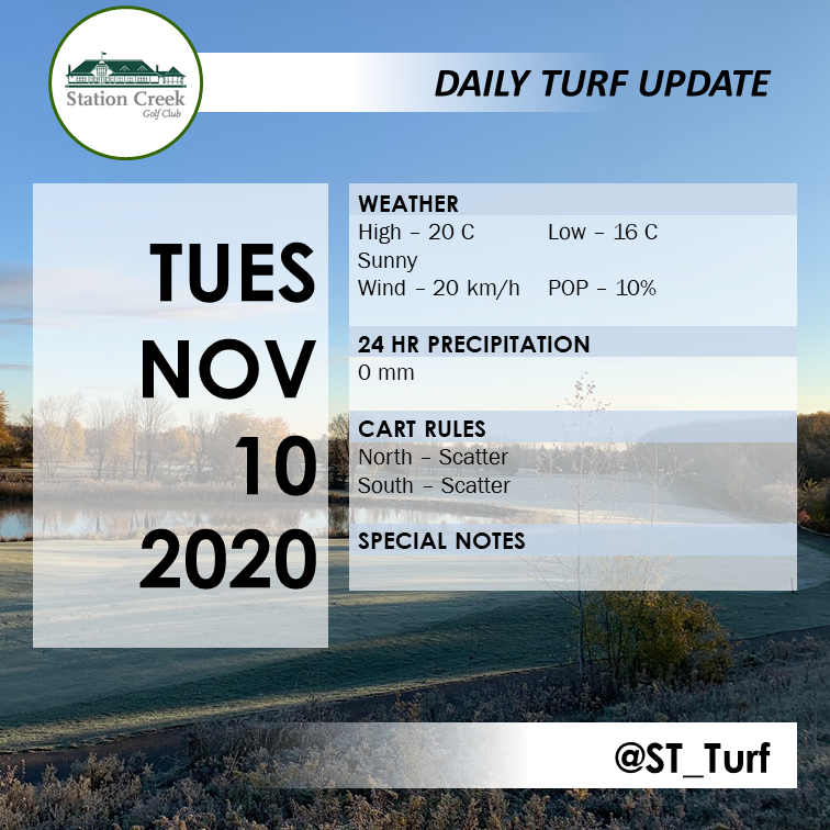 Station Creek Golf Club - Turf Department tweet media
