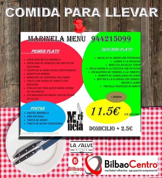 Bilbao_Centro's tweet photo. En BilbaoCentro tenemos unos excelentes menús para llevar
@restaurantemarinelabar nos presenta un menú variado y exquisito.
#apoyoalahosteleria #menusparallevar #hosteleriadecalidad
#restaurantes #bilbonegin #menúsemanal #hosteleriabilbao https://t.co/rgh63mQVeD