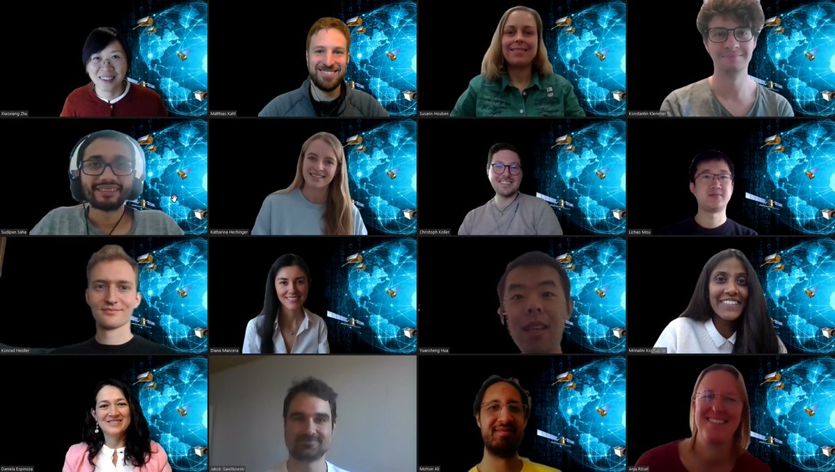 ai4eo_de's tweet photo. The first group photo of our @BMBF_Bund funded future #AI lab  on @AI for #EarthObservation @TU_Muenchen @DLR_de @IEAITUM @Zhu_XLab @xiaoxiang_zhu @koheidler @kklmmr @MouLichao @KochupillaiM @_Syd_Ali @gawlikowskij @anja_rose @ChristophKolle5 @sudipansaha https://t.co/1eQHmyhopo