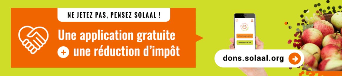 [Ne jetez pas, pensez SOLAAL !] 🧐

Dans le contexte du Covid-19, <a href="/SOLAALHdF/">SOLAAL HdF - Facilite le don agricole</a>  peut vous aider, gratuitement, à trouver des débouchés à vos invendus et à organiser vos dons.

• Vous pouvez déclarer vos dons via le lien suivant : dons.solaal.org

<a href="/SOLAAL_/">SOLAAL</a>  <a href="/Solaal_PdL/">SOLAAL Pays de la Loire</a>