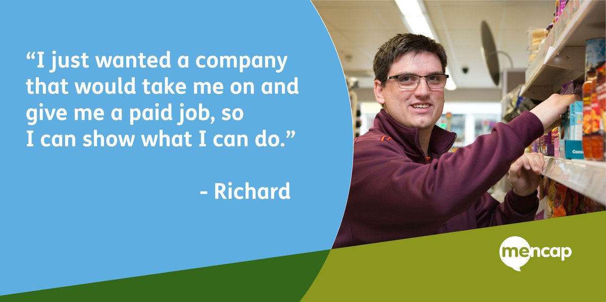 mencap_charity's tweet image. Richard has worked throughout pandemic.😷
@sainsburys were able to #ThinkDifferently and give him the support he needed when he started there.🤝
Now he's showing everyone what he can do. 👊
Want to help people with a #LearningDisability succeed at work? 👇
mencap.org.uk/LDWW