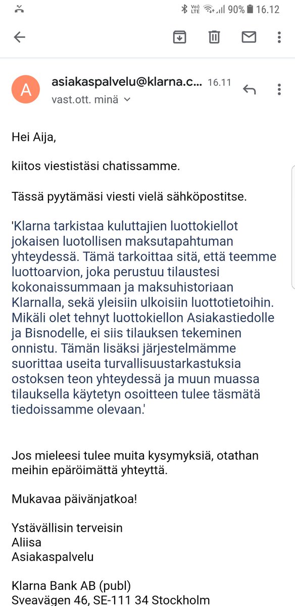 aijamarika's tweet photo. #osamaksu' :jenkin aika on ohi, ainakin netin kautta tehtävien. Kaikille #luotonantaja -tahoille kun ei ole mahdollista lähettää dokumenttia omaehtoisesta luottokiellosta,tai se ei päde,koska merkintä voi sisältää muitakin häiriömerkintöjä. #vastaamo #tietomurto #elämäpilalla https://t.co/YnjXy3RQij