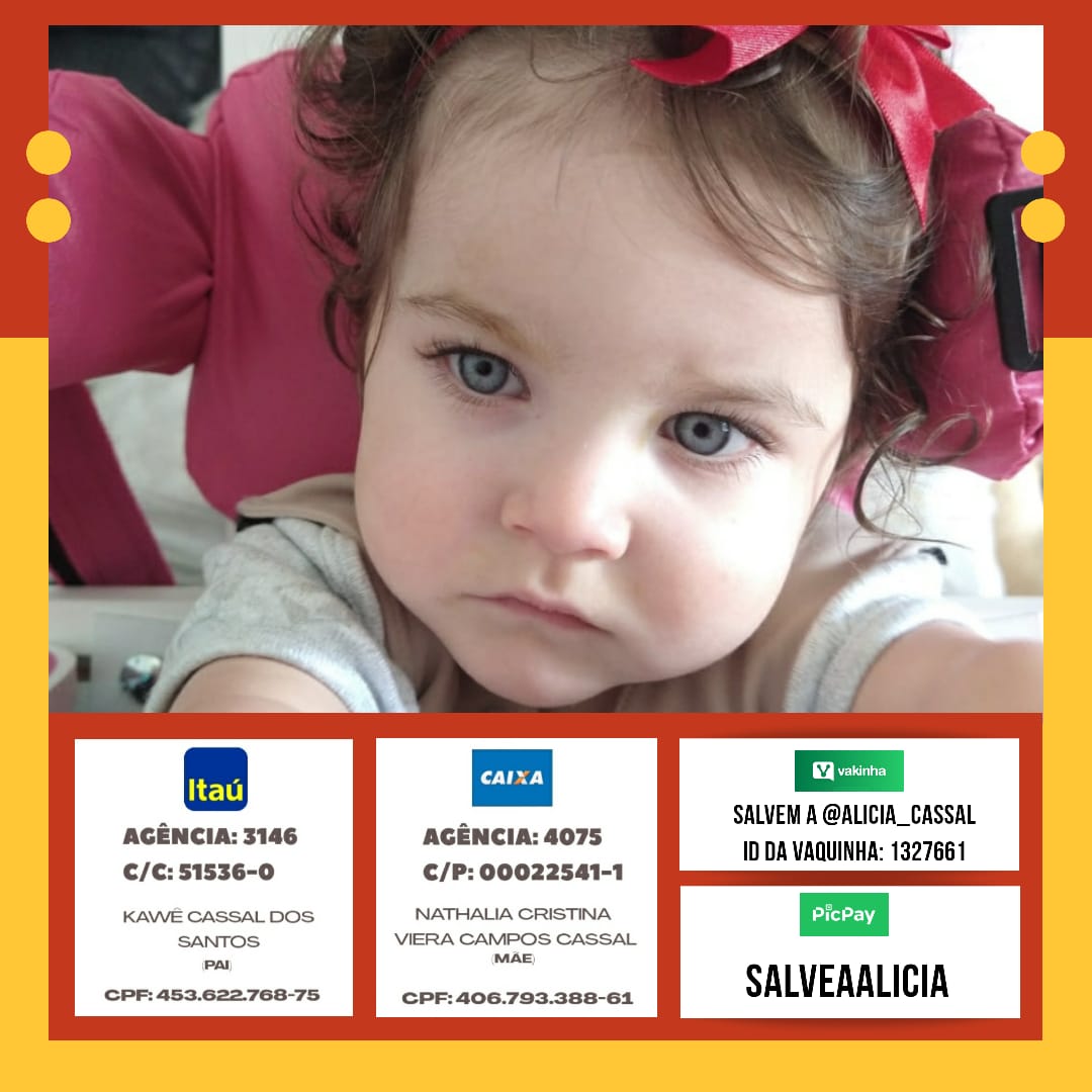 CassalAlicia's tweet photo. Juntos, eu e você podemos mudar a realidade da Alicia! Doe, dê RT, marque pessoas que possam nos ajudar! 🙏🙏

💖 Salvem Alicia! https://t.co/Uh0PhDbN8s
