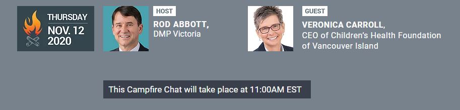 HakPhilanthropy's tweet image. @DMPCanada  @CAGP_ACPDP #campfirechat is happening this Thursday @ 11 AM EST Rod Abbott and Veronica Carroll will examine how leaders manage their teams and donors during the pandemic and how they're measuring risk vs reward.  us02web.zoom.us/webinar/regist…