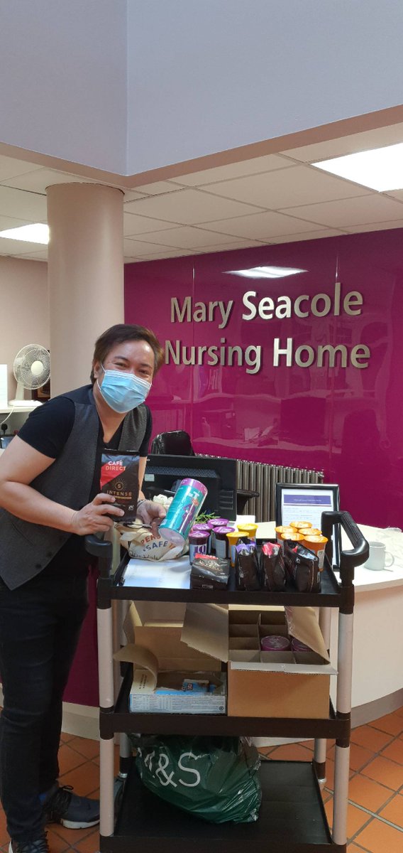 HomertonHope's tweet photo. Staff at Mary Seacole Nursing Home @NHSHomerton  @TecsonRoy enjoying some more freebies - thank you @TheWorkPerk  @Cafedirect https://t.co/ypt1k8xJkD