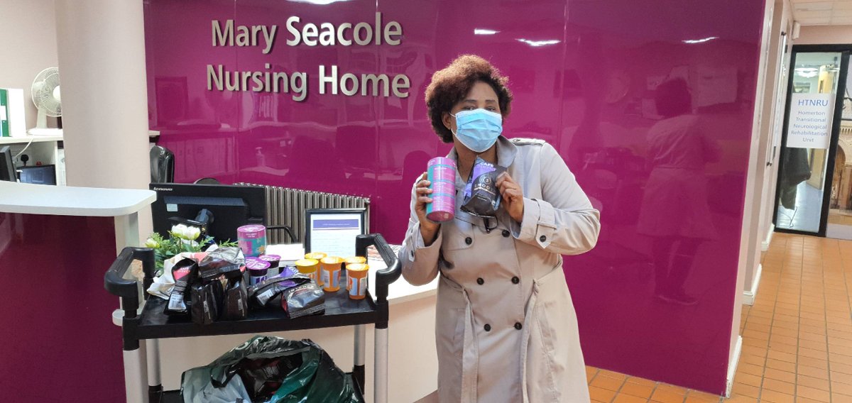 HomertonHope's tweet photo. Staff at Mary Seacole Nursing Home @NHSHomerton  @TecsonRoy enjoying some more freebies - thank you @TheWorkPerk  @Cafedirect https://t.co/ypt1k8xJkD