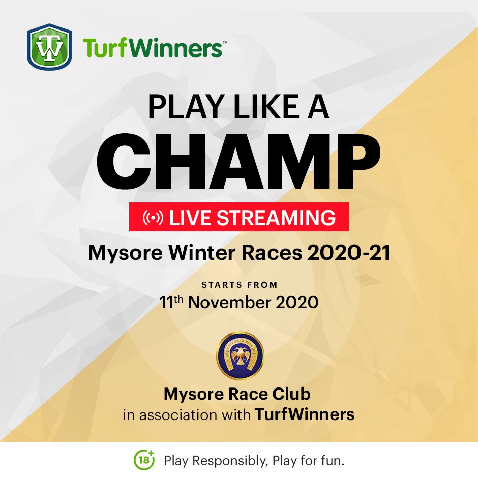 Get your game going on TurfWinners. Stay tuned to Mysore Winter Races 2020-21. Starts 11th Nov! Stay Tuned: betmysore.com #TurfWinners #MysoreRaceClub #MysoreRace #TurfWinnersIN #MysoreRaces #MYRC #RaceisOn