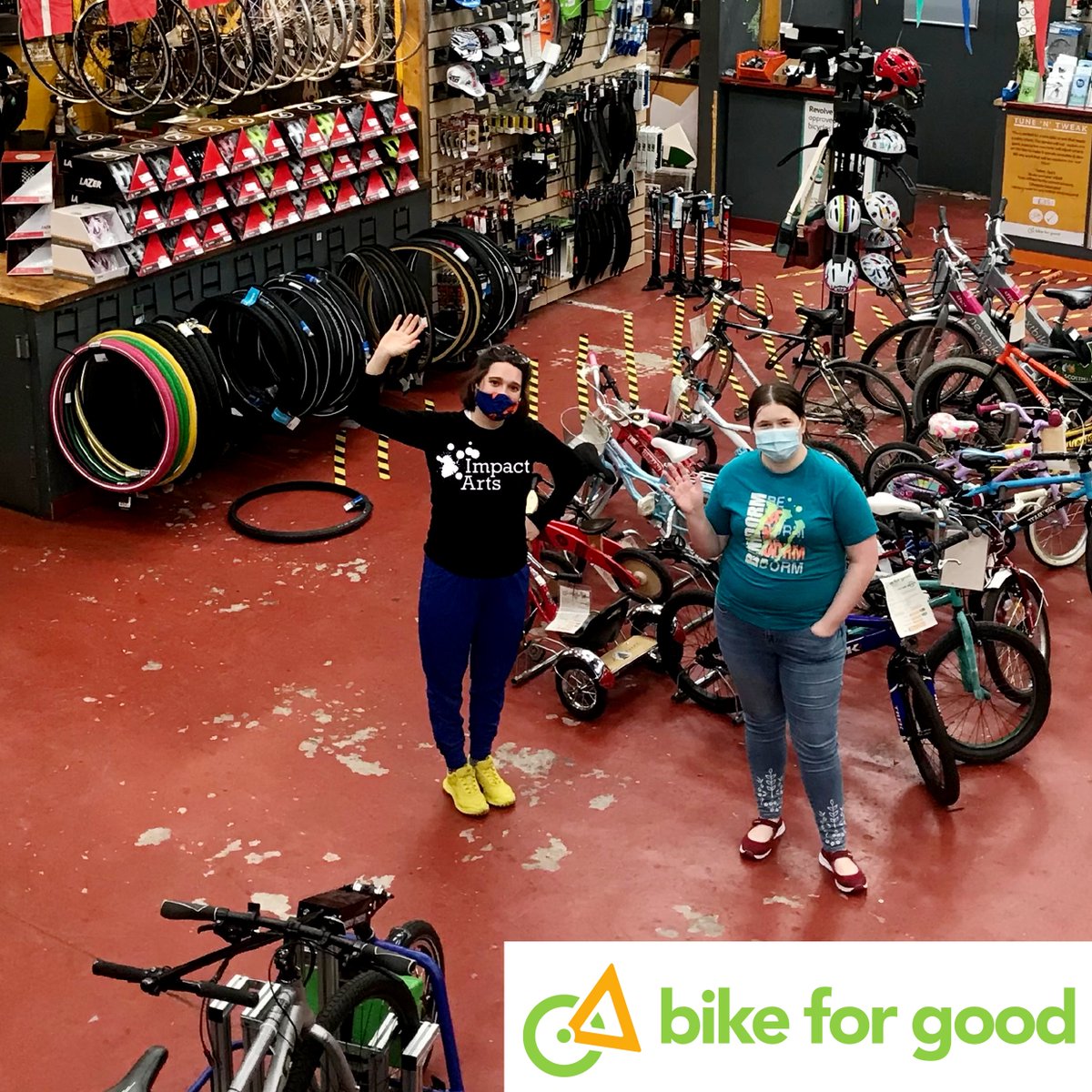 impact_arts's tweet photo. We're delighted to partner with @BikeforGoodGlaW where 5 of our #Glasgow #CreativePathways participants are taking part in a week long workshop; Build Your Own Bike, at the end of the week they will be able to take home a brand new refurbished bike! #employabilityproject https://t.co/in3eyZD68W