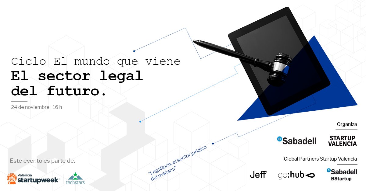 BStartup's tweet photo. Referentes del ámbito legal se unirán al debate sobre los retos y oportunidades del sector en una nueva cita #ElMundoQueViene el próximo 24/11 a las 16H. 

Inscríbete ahora y síguela #endirecto: https://t.co/ElY2wh0aOh 

@Startup_VLC @BancoSabadell @vlcstartupweek https://t.co/haeNyIPo86
