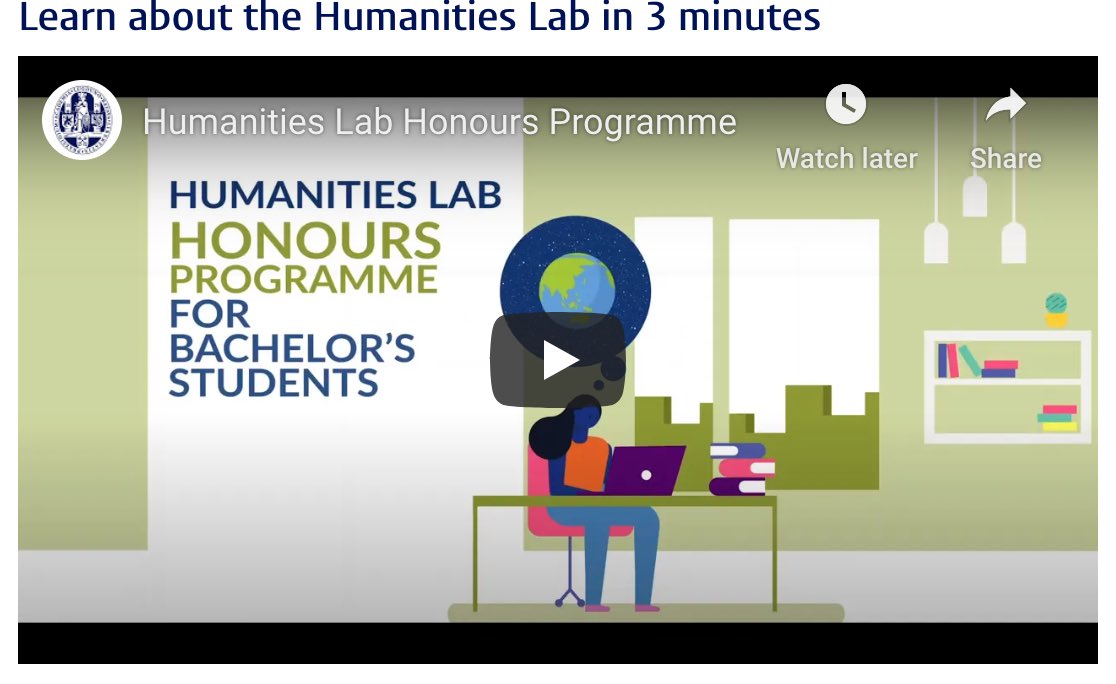 Almost time for my weekly meeting of the Humanities Lab support team: Eelkje and Sieglinde (coordinators), Ralph (teaching administration), and me (programme director). Take a look at our new promo video! 
youtu.be/FZXj1A0UPBI