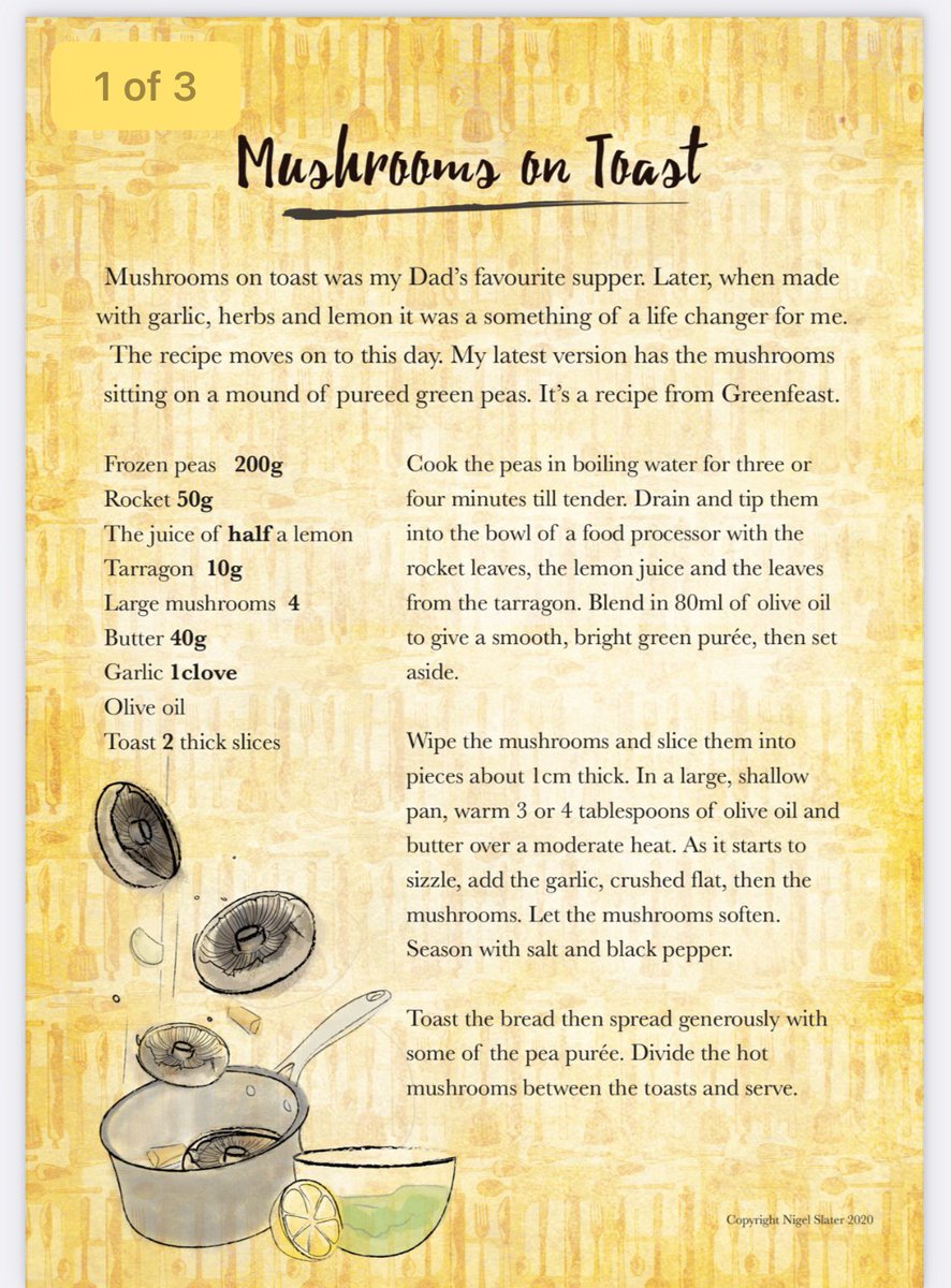 The best mushrooms on toast I’ve ever had <a href="/NigelSlater/">nigel slater</a>