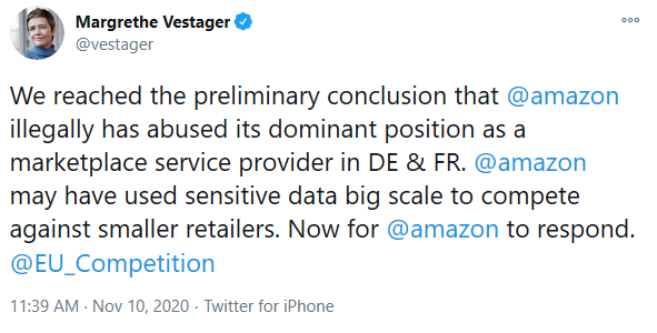 An example of EU English. It's clear, understandable, but not quite,... as expected.