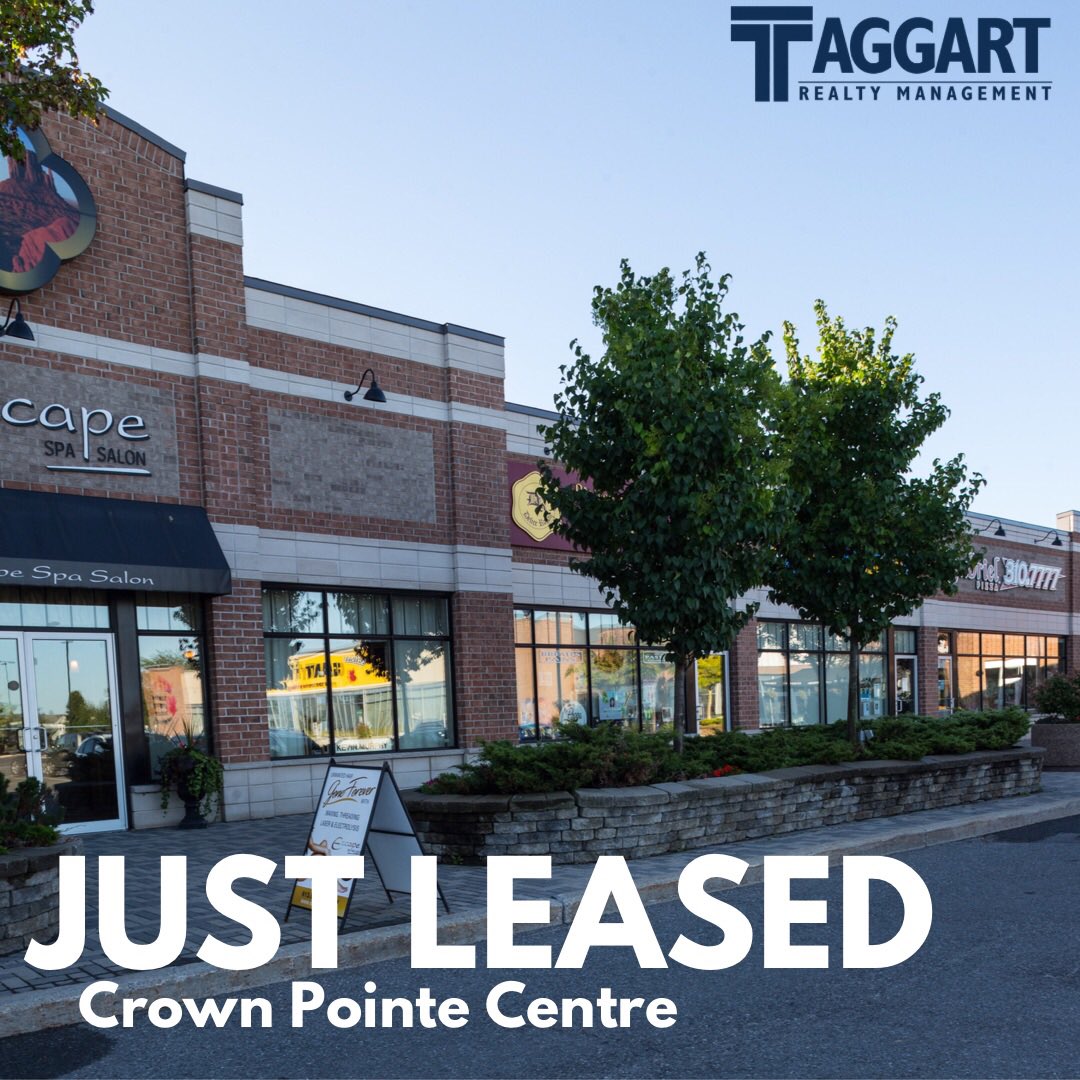 TaggartRealty's tweet photo. 🔹JUST LEASED 1,505 sf unit at Crown Pointe Centre, 900 Watters Rd in Orleans, Ont🔹 

Keep up the great work TRM ‘A’ Team! 👏🏽👏🏽

For more leasing inquiries, please email leasing@taggart.ca 

#ottawa #yow #myottawa #retail #commercialrealestate #deal #orléans https://t.co/Gs9C9roJGw