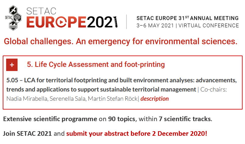 mrtn_rck's tweet photo. 1/ Call for abstracts! --- You conduct #research on the #environmentalmodelling of #buildingstock dynamics, or environmental #footprinting on a #territoriallevel?

#Join us at SETAC Europe 2021 virtual #conference and #submit your #abstract before 2 December 2020! https://t.co/8TSw5j0c7Q