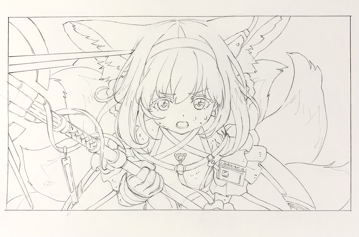 線画です 