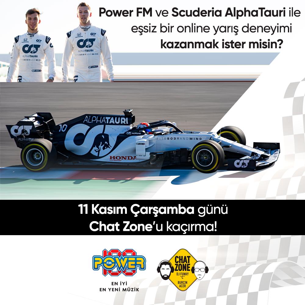 powerfm_100's tweet photo. Hediyemiz vaarrr 📣📣

#F1 heyecanını online olarak yaşamanız için 
Scuderia AlphaTauri ile planımızı yaptık 🏎

Takım görevlisiyle tüm alanı dolaşıp, garaja girecek, pilotları yanına gidip tüm hazırlıkları yerinde göreceksiniz 📹

Yarışma yarın 15-17 arası 🕒
@powerchatzone da https://t.co/s4smWzfLKD