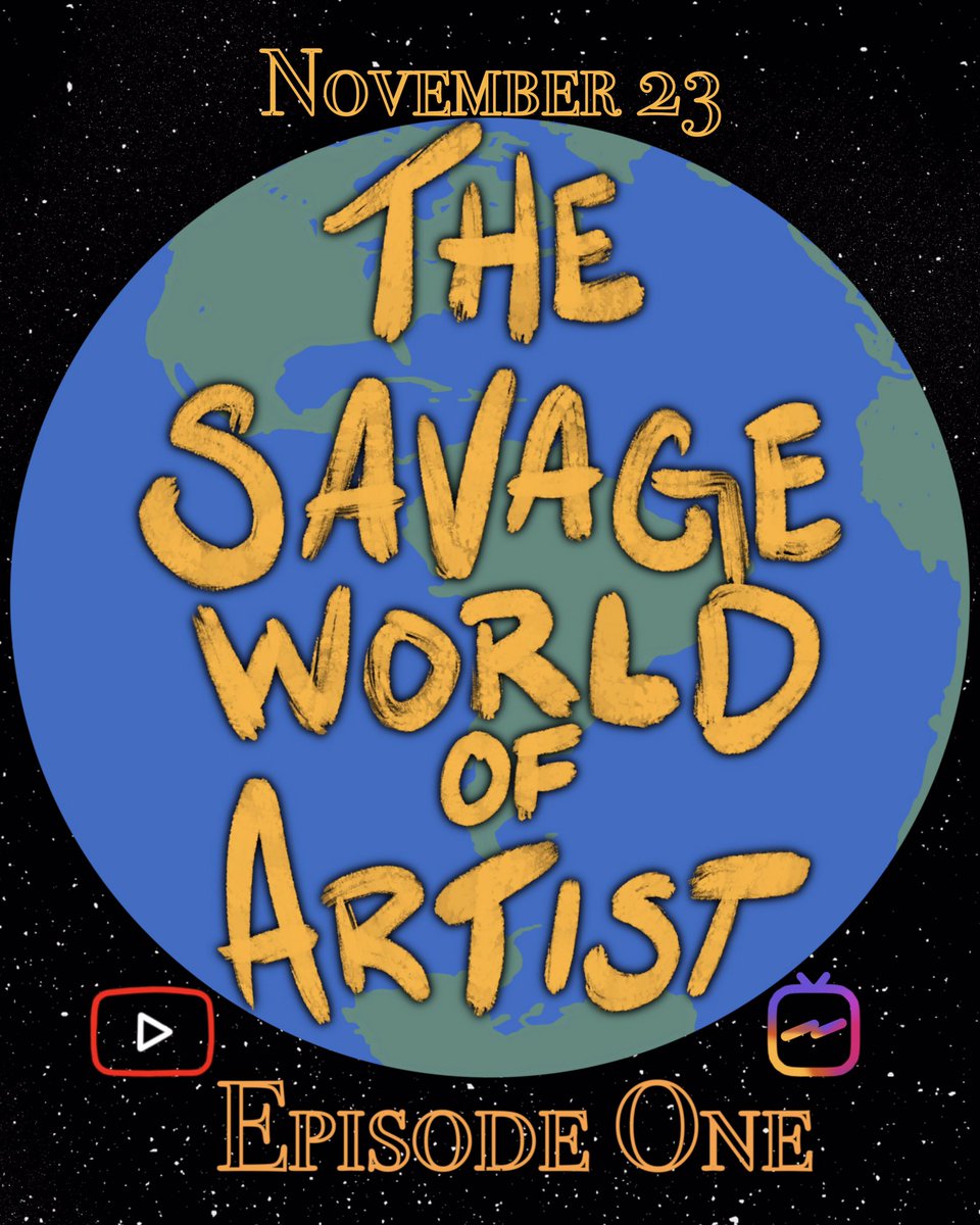 theSavageWOA's tweet photo. Episode One of the Savage World of Artist is premiering November 23rd on YouTube and IGTV (link in bio)
Season 1 will be 13 episodes feat 1 artist per episode for you to get to know while they take on a random prompt challenge.
#artfans #digitalartist #artprompt #promptchallenge https://t.co/zsHEXzYnv0