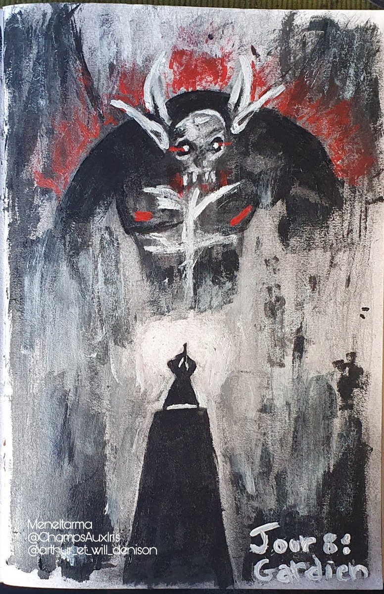 ChampsAuxIris's tweet photo. Jour 8 : Gardien
#NoTimeNovember
Inspiration des œuvres « The Fellowship of the Ring© » de Keith Negley et du démon « Chernabog » pour « Une nuit sur le mont chauve » de Fantasia.

« Je suis un serviteur du Feu Secret, détenteur de la flamme d'Anor. [...]Repartez dans l'ombre ! » https://t.co/sNLJTIfb1Y
