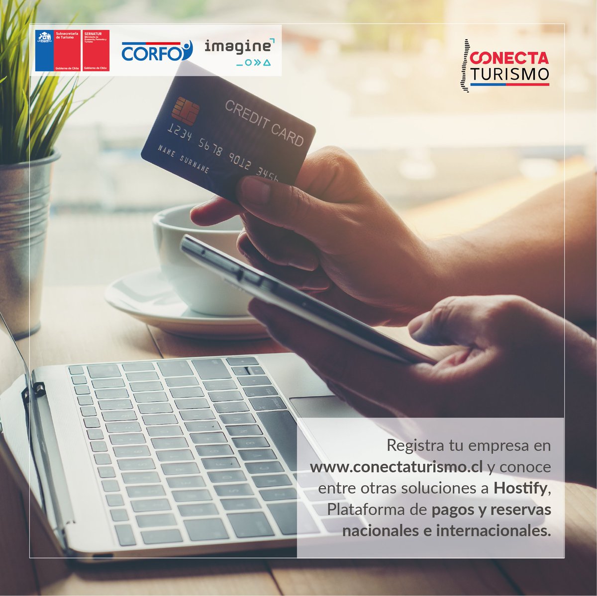 Sernatur's tweet photo. Si eres parte de la industria del turismo y quieres mejorar tu negocio a través de la digitalización de los medios de pago, visita https://t.co/czlWy9iMSb, donde encontrarás soluciones tecnológicas para actualizar tus procesos y ser parte de una gran red de turismo en Chile https://t.co/CPUNjuEXnv