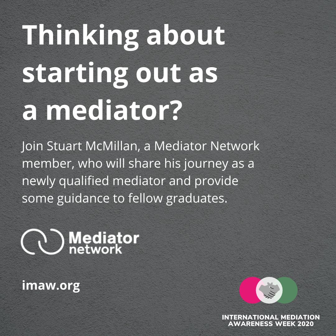 IntlMediatorWk's tweet photo. Sing up direct to this afternoons event, at 14:00 GMT: https://t.co/hZyFlggDwN

#IMAW2020 #Mediation https://t.co/fPupMtMo3M