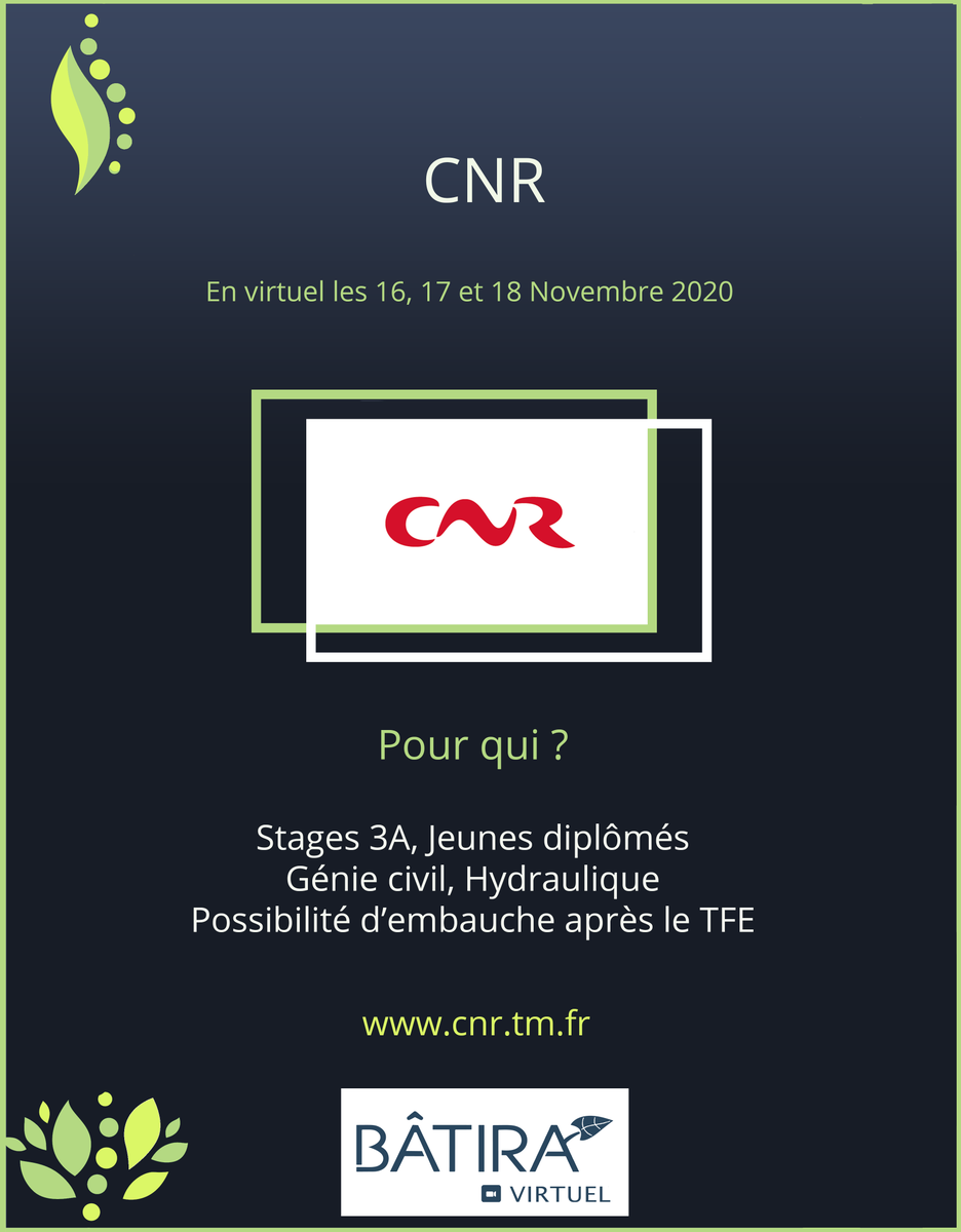 ForumBatira's tweet photo. CNR sera présent au Forum BATIRA 2020 !
Vous pouvez retrouver plus d'informations sur le site Internet https://t.co/D6VHHd151w.
Rendez-vous les 16, 17 et 18 novembre sur Seekube !

Vous pouvez vous inscrire ici ➡️ https://t.co/RhvIRytd7I….

L'équipe BATIRA 2020. https://t.co/EZRe9cyFoG