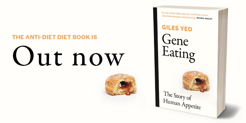 GilesYeo's tweet photo. Guys, the paperback version of #GeneEating ๐ฉ is published this week Nov 12! Get it now from all good bookshops. https://t.co/nJzvRn8O8Z
