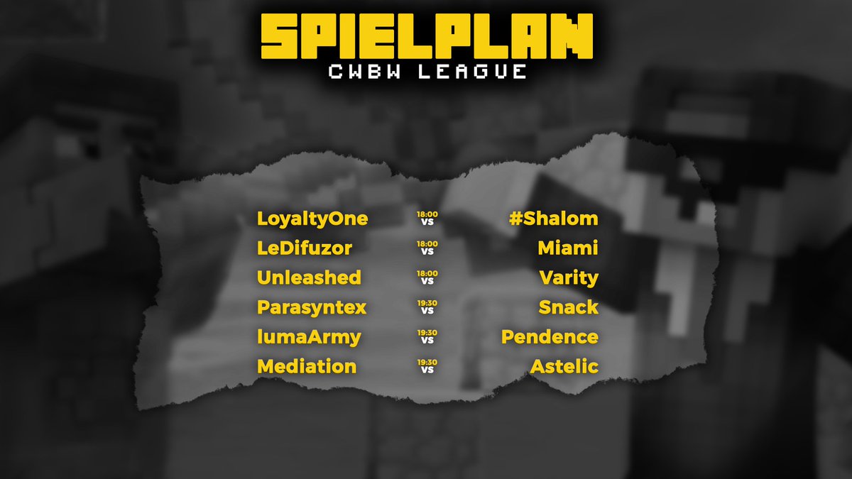 ⚔️ 14. SPIELTAG ⚔️

Ihr könnt auf das Ergebnis eines Clanwars tippen, indem ihr den #Clannamen des Winners schreibt. Derjenige mit den meisten richtigen Ergebnissen gewinnt am Ende 2 Monate Supremium. Den Ausgang der Clanwars findet ihr auf cwbwleague.de.