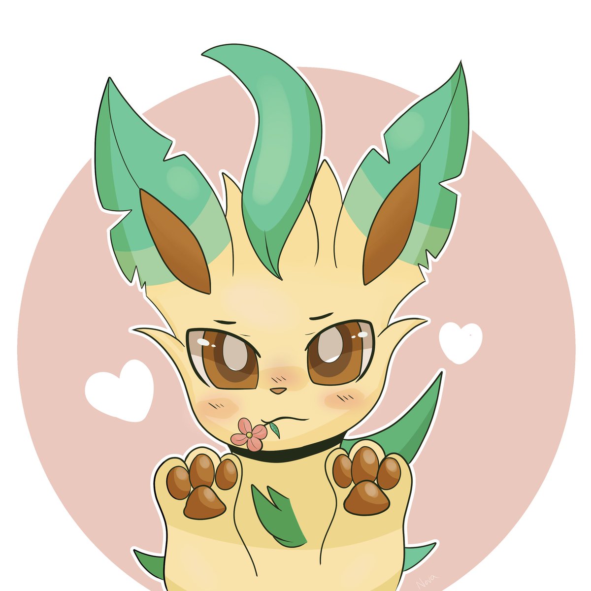 Leafeon giving you a flower as a good morning. #pokemon. pic.twitter.com/6F...