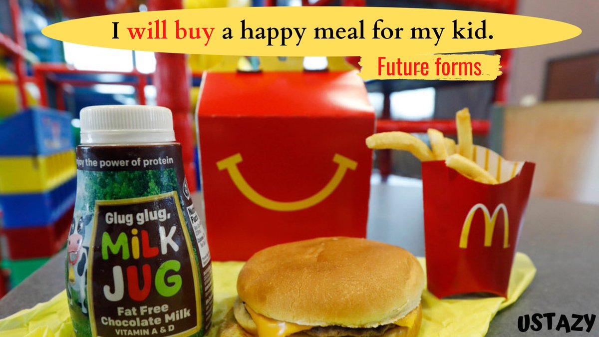 grammarcourses's tweet photo. #grammar #english #englishgrammar #futureforms
We use ( will + infinitive ) to make quick decisions.
I will buy a happy meal for my kid.
Watch this short video. Donโt forget to subscribe and click on the bell.
https://t.co/8i78y9sd4G https://t.co/Who6jGz2cV