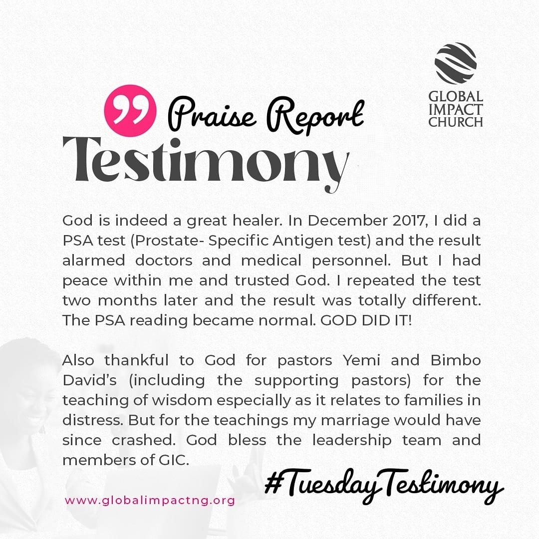 God did it! To Him be all the glory.

#GlobalImpactNG 
#PraiseReport 
#TuesdayTestimony